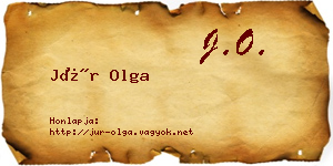 Jür Olga névjegykártya